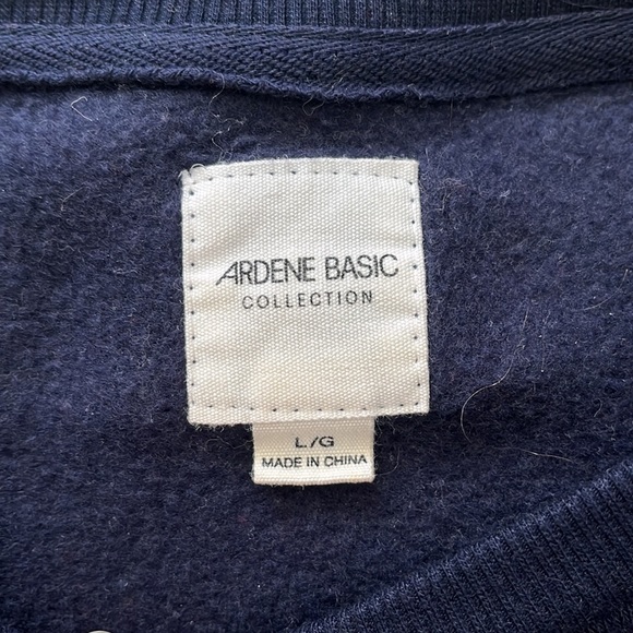 Navy Blue Cropped Sweatshirt - Picture 2 of 2